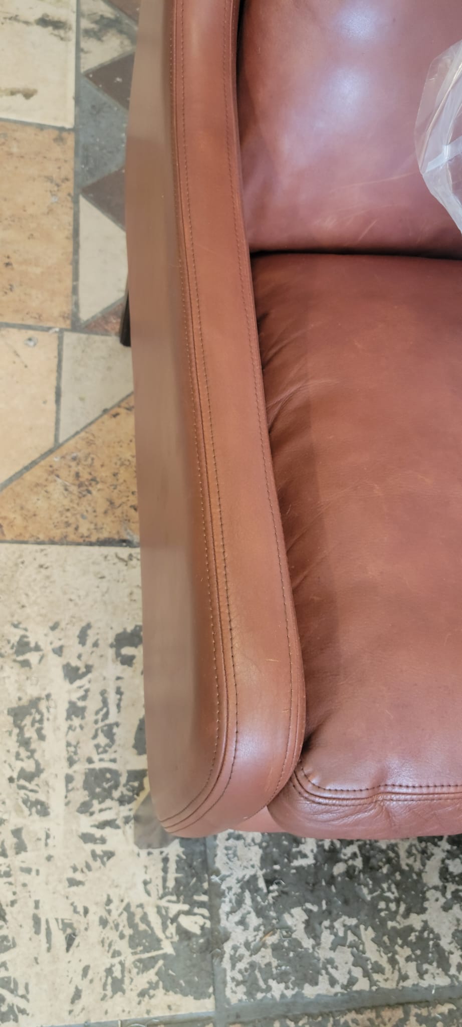 Leather upholstery and furniture restoration project